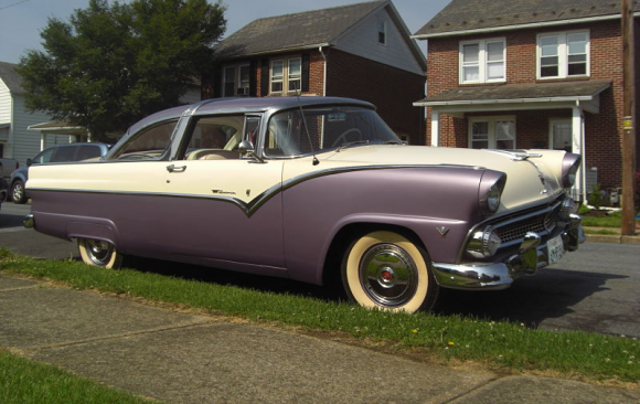 Ford Fairlaine coupe 1955 ( France dpt 60)